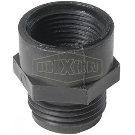 Dixon Tuff-Lite Garden Hose Adapter, 3/4 in, Male Garden Hose Thread x FNPT, Polypropylene, Domestic PPA796